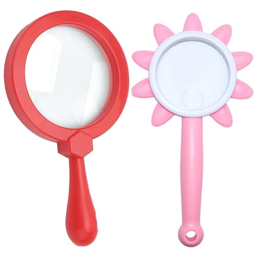 Rongon Magnifiers for Children Handheld Magnifying Glass Lens Learning Toys Tool for Reading, Classroom Science, and Nature Exploration Kids Gift