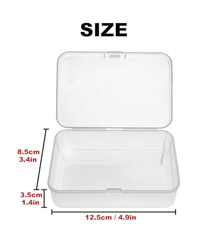 LJY 10 Clear Plastic Boxes, 4.9 x 3.4 x 1.4 in for Packing Samples - color: Clear, size: 4.9×3.3×1.4 in