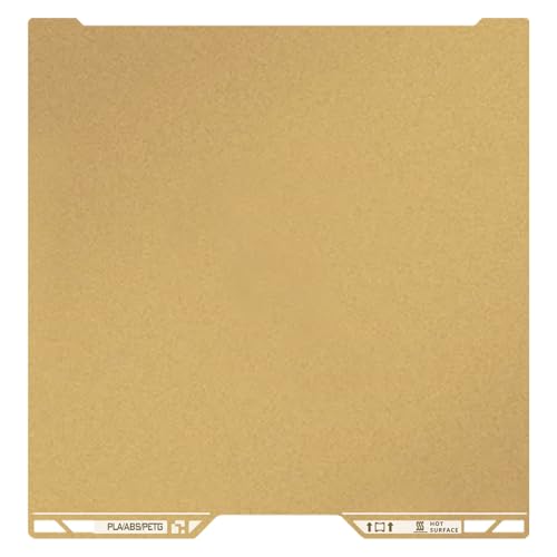 Same as OEM for Bambu H2D/H2S Textured PEI Plate with QR Code, 355x346mm Double Sided Flexible Spring Steel Magnetic Platform Print Bed PEI Sheet for Bambu Lab H2D/H2S 3D Printer(Gold) - color: PEI Plate(Gold）