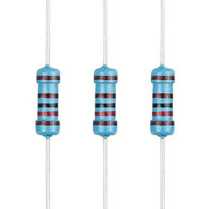 100pcs 1.2K ohm Resistor 1/2w ±1% Tolerance Metal Film Fixed Resistor - size: [E5P005] 1.2K ohm