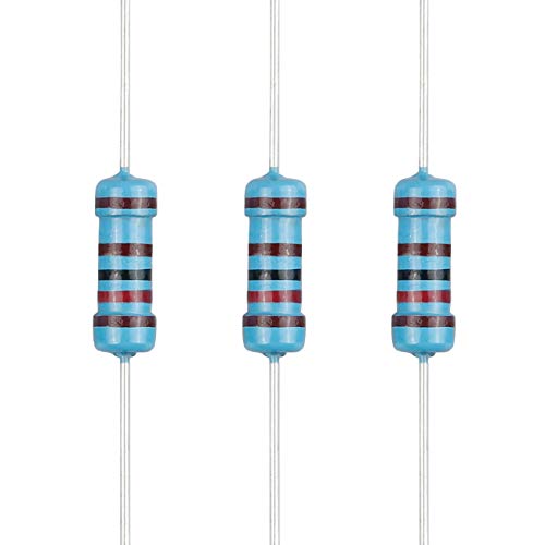 100pcs 1.2K ohm Resistor 1/2w ±1% Tolerance Metal Film Fixed Resistor - size: [E5P005] 1.2K ohm