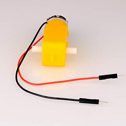 Gebildet 6pcs DC3V-12V DC Prewired Geared Motor for Four-Wheel Drive Toy Car/Robotic Body/Aircraft Toys.Batch Number:Double Axis 1:48 - style: motor with wire