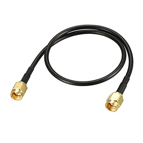 uxcell SMA Male to SMA Male Coaxial Cable 50 Ohm 1 Feet RG174 - size: 1 Feet