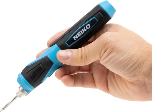 NEIKO 40421A Wireless Soldering Tool, Mini USB Rechargeable Solder Iron Pen, Rapid Heat 356-750°F (180-400°C), Electrical Soldering Set, LED, 4V Lithium-Ion Battery, Cordless Design - style: Cordless Soldering Kit