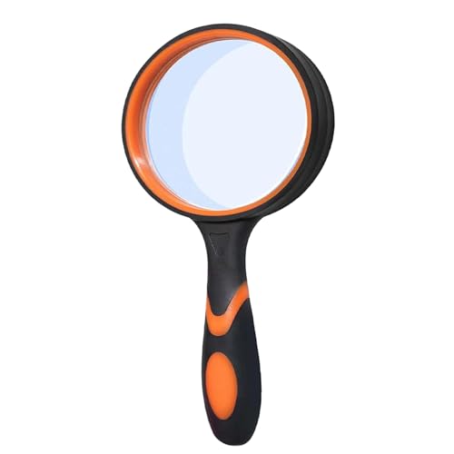 Wapodeai Magnifying Glasses, 10X Magnifying Glass for Seniors & Kids - color: Orange