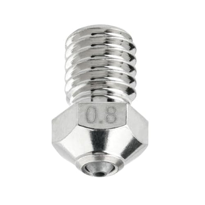 Tungsten Carbide Nozzle 0.8mm for E3D V6 Hotend, Prusa i3 MK3S / MINI, Anycubic i3 Mega/Kobra/Kobra Neo, High Thermal Conductivity Abrasion Resistance, Nickel Plated Copper - size: Tungsten Carbide, style: 0.8mm Nickel Plated Copper