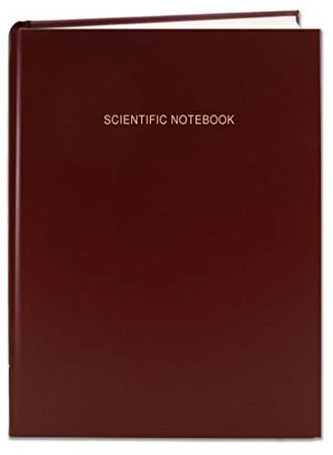 BookFactory Burgundy Scientific Notebook (0.25" Grid), Hardbound, 96 Pages - color: Burgundy Imitation Leather, size: 8" x 10" – 168 pg