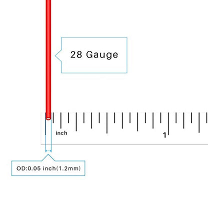 BNTECHGO 28 Gauge Silicone Wire Spool red 25ft and Black 25ft Flexible 28 AWG Stranded Tinned Copper Wire - size: 28 Gauge, 25ft per color