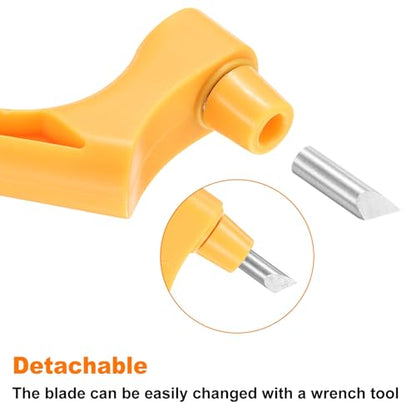 HARFINGTON Craft Cutting Tools 15/30/45 Degree Blades 360 Degree Rotating Blade Stainless Steel Cutter Pen Knife with Sharpening Stone for DIY Crafts Stencils Scrapbooks, Yellow - color: Yellow
