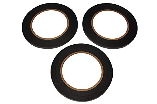 Black Draping Tape for Dress Forms – 3 Rolls | High-Contrast, Easy-Stick Tape for Fashion Design, Pattern Drafting & Seam Placement - color: Black