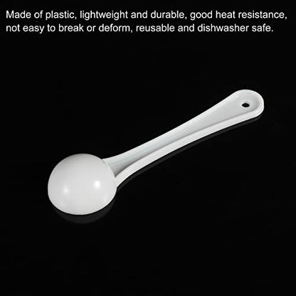 MECCANIXITY Micro Spoons 2 Gram Measuring Scoop Plastic Round Bottom Mini Spoon for Home Kitchen Powder Measurement Baking 50Pcs