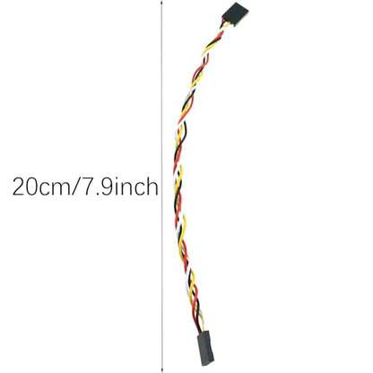 RLECS 6PCS 4P Dupont Wire 2.54mm Pitch Female to Female Dupont Wire Connector Multicolour Patch Wire Suitable for Connecting Electronic Device - size: 20cm/7.9inch