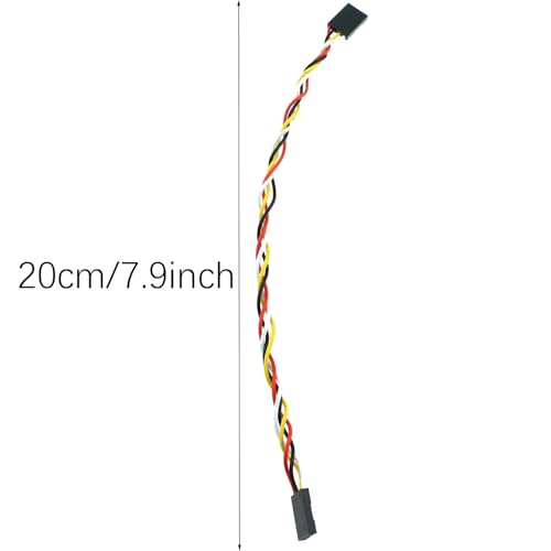 RLECS 6PCS 4P Dupont Wire 2.54mm Pitch Female to Female Dupont Wire Connector Multicolour Patch Wire Suitable for Connecting Electronic Device - size: 20cm/7.9inch
