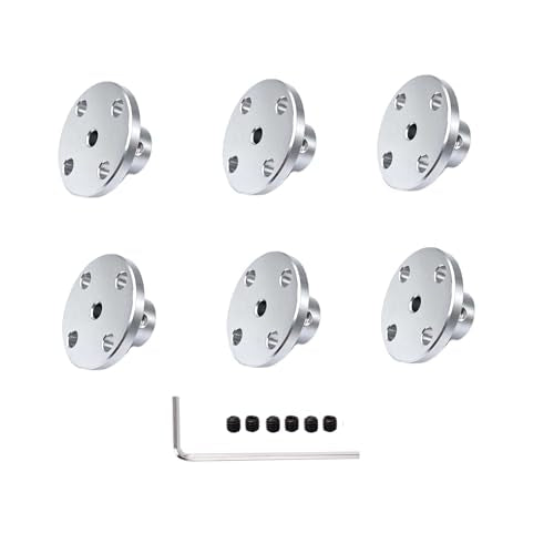 6 Pcs 3mm Aluminium Alloy Couplings, RC Motor Shaft Coupler Flanged Mount for DIY RC Model Motors - size: 3mm
