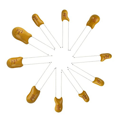 100Pcs 10Value 16V 1 uf - 100 uf Tantalum Capacitor Assorted Kit with A Plastic Box