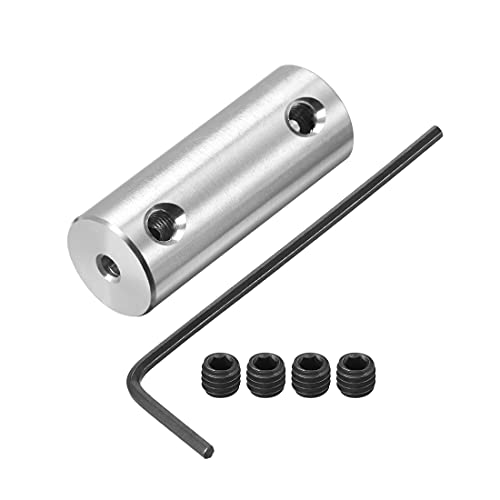uxcell 2mm to 1/10 inch Bore Rigid Coupling Set Screw L26XD10 Aluminum Alloy,Shaft Coupler Connector,Motor Accessories - size: 2mm to 2.3mm