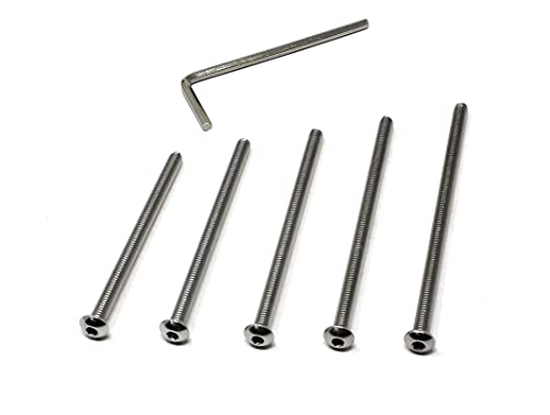 iexcell 50 Pcs M4 x 60/65/70/75/80 Stainless Steel 304 Hex Socket Button Head Cap Screws Bolts Assortment Kit - size: M4 x 60/65/70/75/80mm