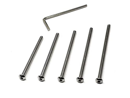 iexcell 50 Pcs M4 x 60/65/70/75/80 Stainless Steel 304 Hex Socket Button Head Cap Screws Bolts Assortment Kit - size: M4 x 60/65/70/75/80mm
