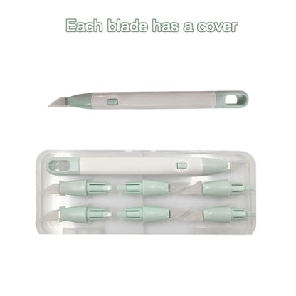 KINGFINGER Precision Craft Knife Set, 7-Piece Hobby Knife Kit with Case, Includes 6 Replaceable Blades, Ideal for Crafting, Scrapbooking, Rubber Stamps & DIY Projects