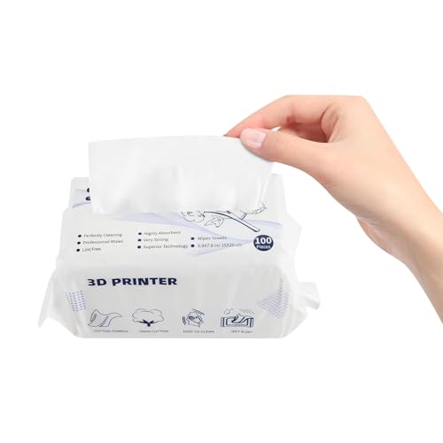 FYSETC Resin 3D Printing Cleaning Wipes - Upgrade Dry-Wettable Wipers: Ultrasoft Large Size Clean Up Tool for Silicone Mat 405nm UV Resin Curing Machine Vat Tank Funnel Washing Bucket Smooth Print Bed