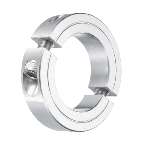 uxcell Double Split Clamp-On Shaft Collar 1-3/4" Bore, Aluminum Alloy - size: 1-3/4"