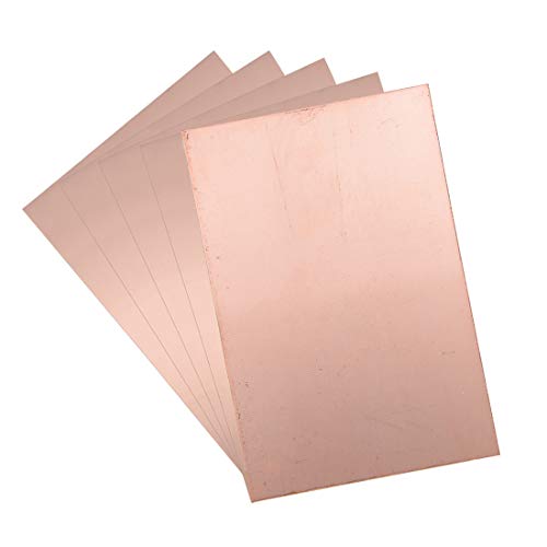 uxcell Double-Sided Copper Clad Laminate PCB Circuit Board, FR4 180x120mm 7.09x4.72 inch, 1.5mm Thickness DIY Prototyping PCB Board, Name Board, 5pcs - size: 180mmx120mmx1.5mm