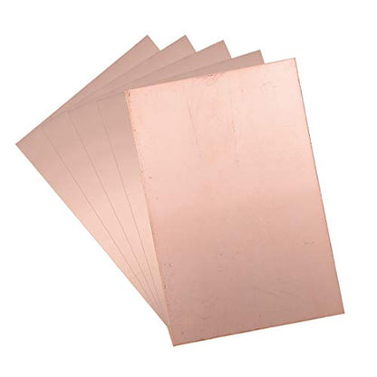 uxcell Double-Sided Copper Clad Laminate PCB Circuit Board, FR4 180x120mm 7.09x4.72 inch, 1.5mm Thickness DIY Prototyping PCB Board, Name Board, 5pcs - size: 180mmx120mmx1.5mm