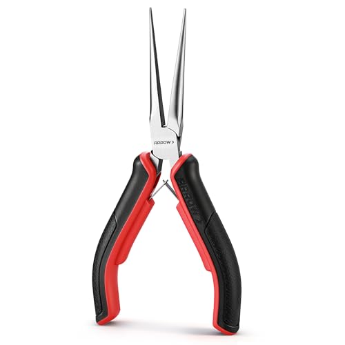 ARROW 6" Small Needle Nose Pliers, Mini Long Nose Pliers - style: Straight Needle Nose Pliers