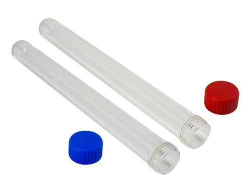 Caplugs Evergreen 214-2079-G60 TTTC Series General Purpose Test Tubes with Screw Caps, 13mm (D) x 100mm (H), 8 mL, Polypropylene Tube, HD-PE Cap, Laboratory Testing, Transparent, Green (Pack of 250)
