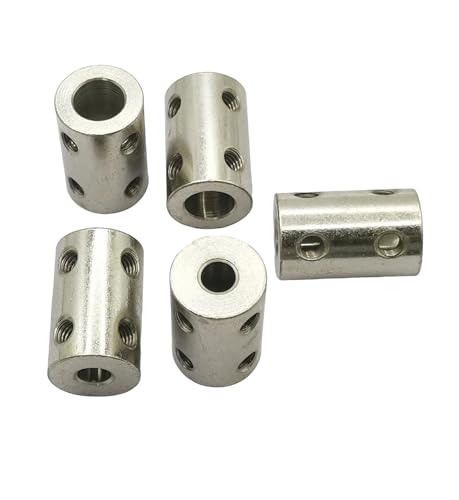 5Pcs 5mm to 8mm Bore Rigid Coupling Set,Steel Rigid Motor Shaft Coupler Adapter with Screws for CNC Machine 3D Printer RC Motor Accessories and DIY - size: 5mm to 8mm
