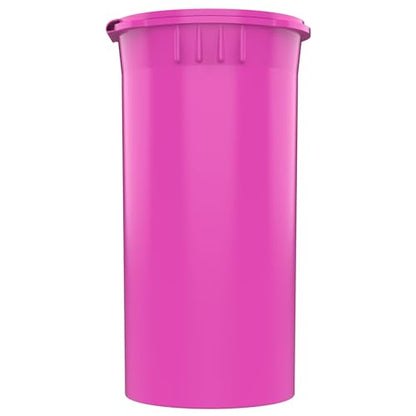 Dragon Chewer 13 Dram CR Plastic Packaging Pop Top Containers - Child Resistant Travel Holder Vial Bottles - 315 qty (Pink) - color: Pink
