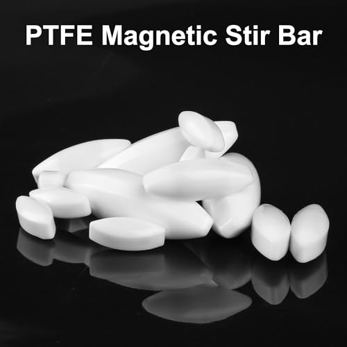 12Pcs PTFE Coated Magnetic Stir Bars, Olive Shape, Magnetic Stir Rod 5mm/0.20inch - size: 5mm/0.2 inch