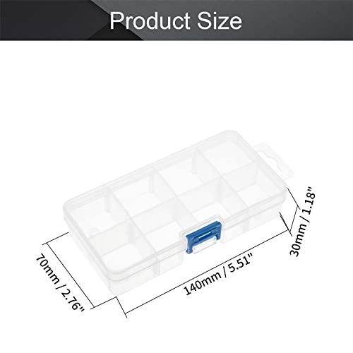 Utoolmart 4 Pcs Tool Box Tool Organizer, Plastic Hardware Box Storage for Hardware, Screws, Bolts, Nuts, Nails, Beads, Jewelry 5.5 x 2.8 x 1.2 inches Translucent - size: G140 Part box 4pcs