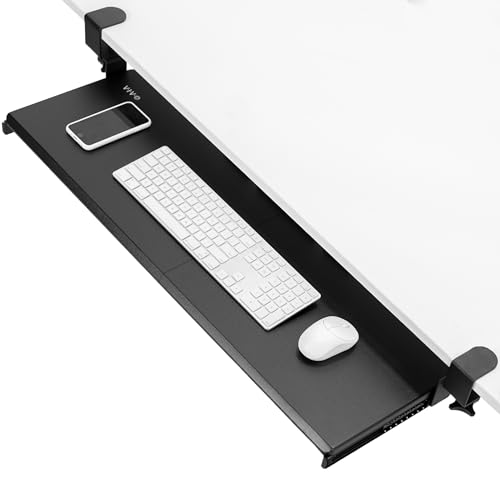 VIVO Black Extra Large Clamp-on 34 x 11 in Keyboard Tray, MOUNT-KB15EB - color: Black, size: 34 inch