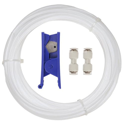 Sovol PTFE Tube 2.5mm ID 4mm OD, 5M/16.4ft w/2 Coupler&Tubing Cutter, White - size: 5 Meter (White)