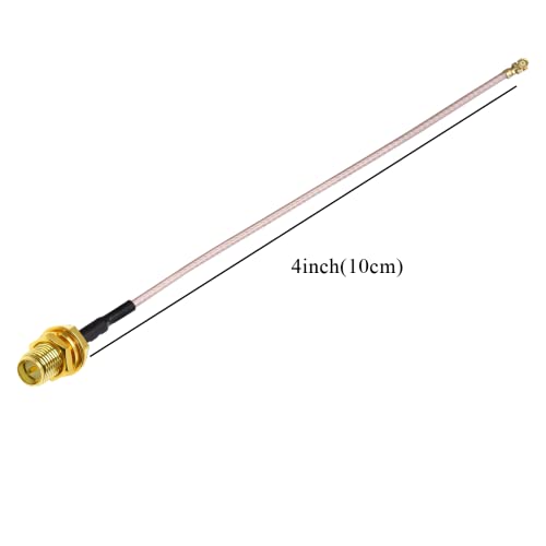 TUOLNK RP-SMA to IPX MHF1 Coax Cable, UFL U.FL to RPSMA Female Coaxial Cable for Mini PCI WiFi Antenna Extension Antenna Jumper 4inch(10cm) 5pcs - size: 4inch