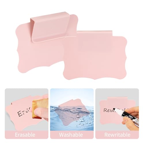 50 Pcs Clip On Basket Labels, Pink, 3.5 x 2.5 inch - color: Pink