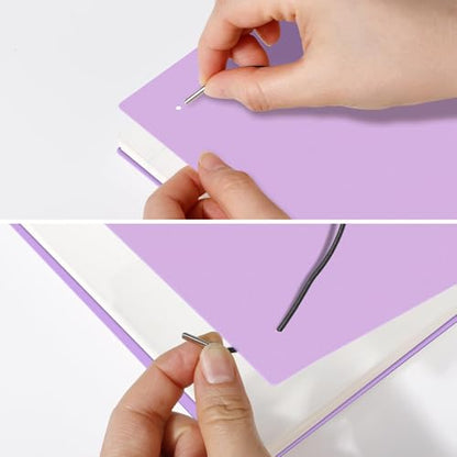 AHGXG Dotted Journal, Grid Spiral Notebook, 160 Pages, A5 (5.7" x 8.3") - color: Purple, style: A5-Dotted