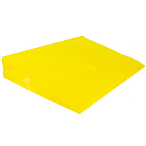 JAM PAPER Plastic Expansion Envelopes with Hook & Loop Closure - Letter Booklet - 9 3/4 x 13 with 2 Inch Expansion - Yellow - 12/Pack - color: Yellow, size: 2" Expansion
