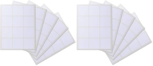 Waterproof Essential Oil Labels, 60 Squares, 2.5 x 2.5 Inches, Oil Proof, Highly Durable Blank Stickers (Pack of 2) - size: Regular (Pack of 2)