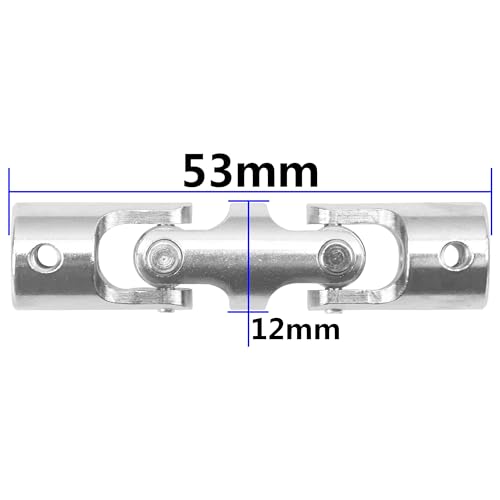 2Pcs Vgoohobby 4mm/5mm/6mm RC Boat Shaft Coupler 3 Section U Joint Coupling for RC Car Boat Robotics DIY (4mm to 4mm) - size: 4mm-4mm