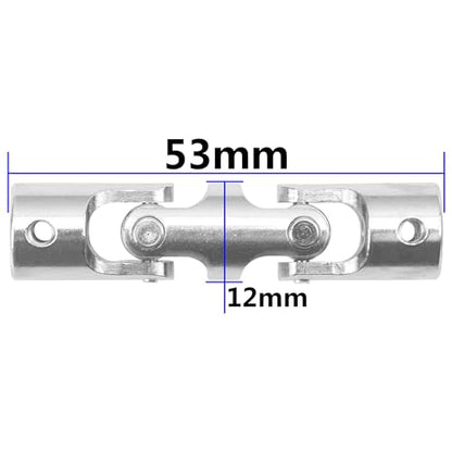 2Pcs Vgoohobby 4mm/5mm/6mm RC Boat Shaft Coupler 3 Section U Joint Coupling for RC Car Boat Robotics DIY (4mm to 4mm) - size: 4mm-4mm