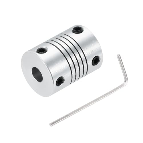 uxcell 1Pcs 6.35mm to 6mm Aluminum Alloy Shaft Coupling L25xD19 Flexible Coupler Beam Stepper Motor Joint Connector for 3D Printer CNC Machine DIY Encoders and Motors Shaft,Silver - size: 6.35mm to 6mm