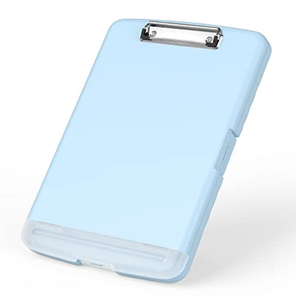 Rimilak Clipboard with Storage, 8.5 x 11'' High Capacity Clip Board, Blue - color: Light Blue