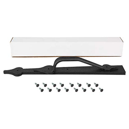Homode Decorative Garage Door Hinges Handles, Faux Garage Door Accents, Metal Handles Hinges Hardware Kit, Screw Mounted, Black, Spear Style (4 Hinges+2 Handles) - size: 4 Hinges+2 Handles