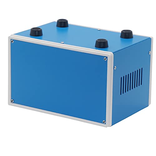 Zulkit Electronic Enclosures Blue Metal Enclosure Project Case DIY Box Junction Case Enclosure Preventive Case (7.1" x 4.3" x 5.1") - size: 7.1" x 4.3" x 5.1"