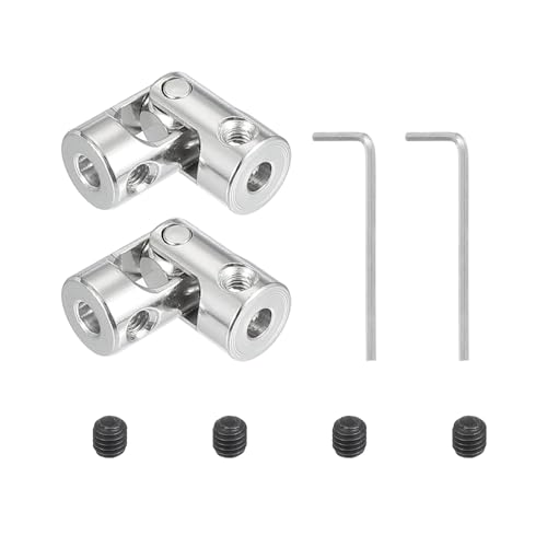 PATIKIL Rotatable Universal Steering Shaft 3mm to 3mm Inner Dia, 2 Pcs U Joint Shaft Coupling U Joints Coupler Connector Accessories with M3 Screws Spanner for Motor Model Robots - size: 3mm-3mm