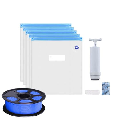 Filament Vacuum Bag - Filament Dryer | Spool Storage Sealing Bags Dust Proof Humidity Resistant for Keeping Dry with Sealing Clips Hand Pump - color: Vacuum Seal Bag Set 1