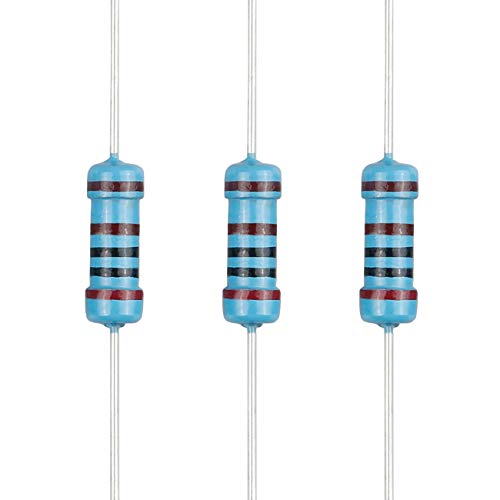100pcs 2K ohm Resistor 1/2w ±1% Tolerance Metal Film Fixed Resistor - size: [E5P006] 2K ohm