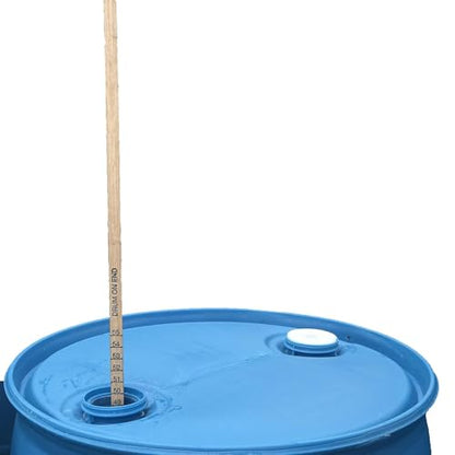 44" Long Drum Gauge Stick for 55 Gallon Drum, Hardwood, 5/8 in W, 1 Gallon Increment Marks, Precise Liquid Level Measurement Tool
